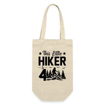 Hiking Kids 4th Birthday Mountain Hiking Kids - Geschenkbeutel für Flaschen - Natur - Vorne