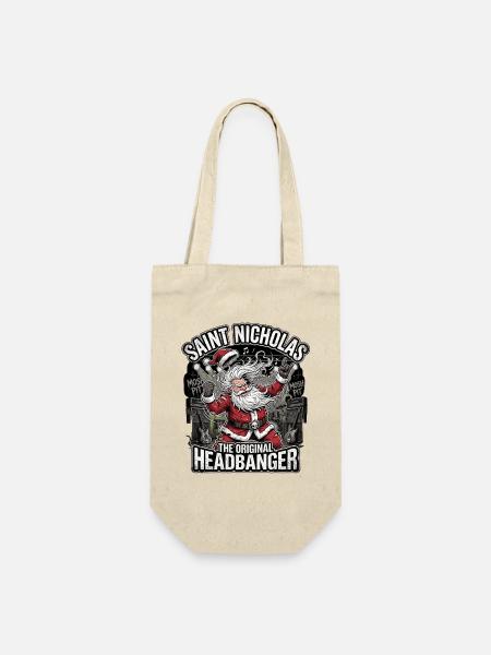 Christmas Headbanger - Geschenkbeutel für Flaschen - Natur