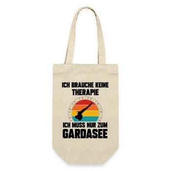 Ich brauche keine Therapie ich muss zum Gardasee - Geschenkbeutel für Flaschen - Natur - Vorne