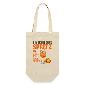 Leben Ohne Spritz Ist Möglich Aber Sinnlos Humor - Geschenkbeutel für Flaschen - Natur - Vorne