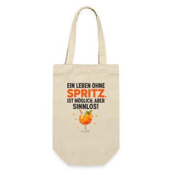 Leben Ohne Spritz Ist Möglich Aber Sinnlos Humor - Geschenkbeutel für Flaschen - Natur - Vorne