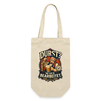 Durst Wird Bearbeitet Bier Shirt - Geschenkbeutel für Flaschen - Natur - Vorne