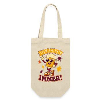 Bierchen Immer Bier Shirt - Geschenkbeutel für Flaschen - Natur - Vorne