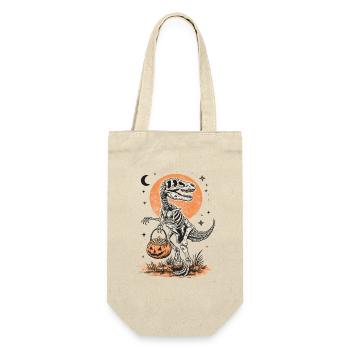 Dino Skeleton Halloween Candy Dinosaur - Gift Bag for Bottles - nature - Front