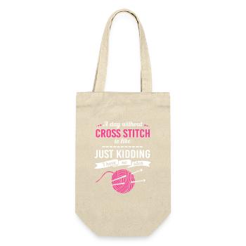 Cross Stitch - Gift Bag for Bottles - nature - Front
