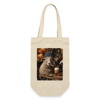 Hafenbar Zigarre Bar Schaf - Geschenkbeutel für Flaschen - Natur - Vorne