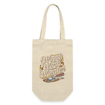 Cabinet Maker Wood Work Wonder Cabinet Expert - Gift Bag for Bottles - nature - Front