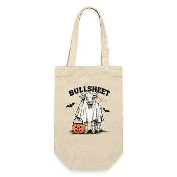 Funny Cow Halloween T Zookeeper Farmer Hall - Gift Bag for Bottles - nature - Front