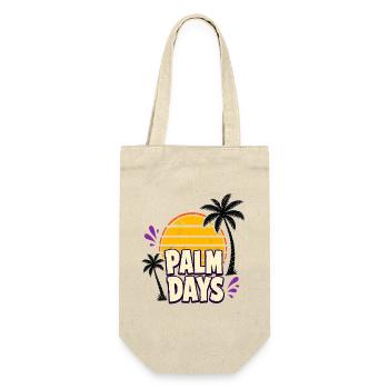 Palm Days – Retro sunset and palm trees - Gift Bag for Bottles - nature - Front