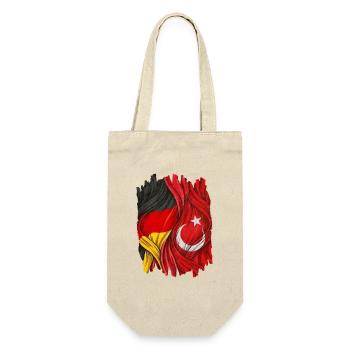 Proud of Germany and Turkey Flags - Gift Bag for Bottles - nature - Front