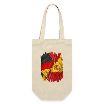 Proud of the flags of Germany and Spain - Gift Bag for Bottles - nature - Front