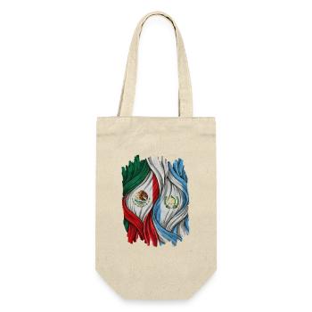 Proud of the flags of Mexico and Guatemala - Gift Bag for Bottles - nature - Front