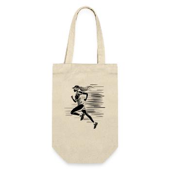 Runner Drawing - Gift Bag for Bottles - nature - Front