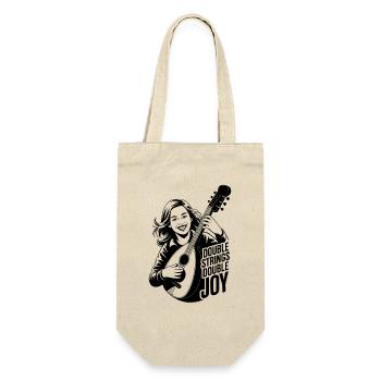 Mandolin Double Strings Double Joy Madolinist - Gift Bag for Bottles - nature - Front