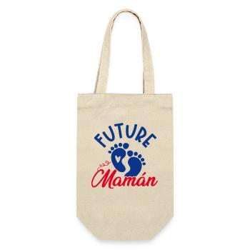 Future Maman Garçon Empreintes Bébé - Sac à bouteille - nature - Devant