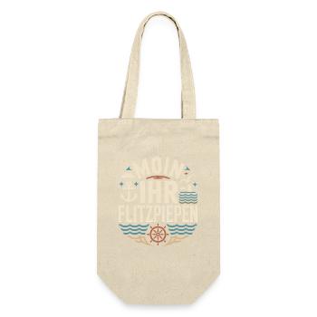 Moin Ihr Flitzpiepen Norddeutsch Hamburg Büro Moin - Geschenkbeutel für Flaschen - Natur - Vorne