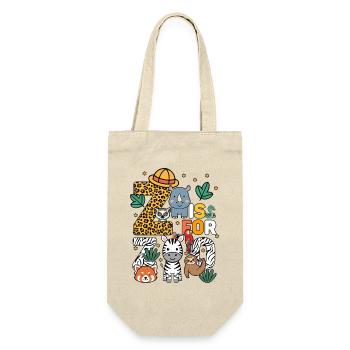 Z Is For Zoo Party Jungle Zoo Birthday Animals - Gift Bag for Bottles - nature - Front