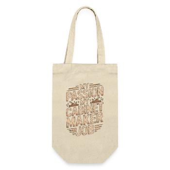 Cabinet Maker My Passion My Woodworking Artisan - Gift Bag for Bottles - nature - Front
