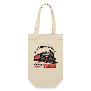 Illustration nostalgique de locomotive à vapeur - Sac à bouteille - nature - Devant