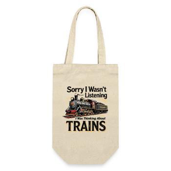 Train Saying Locomotive Design - Gift Bag for Bottles - nature - Front
