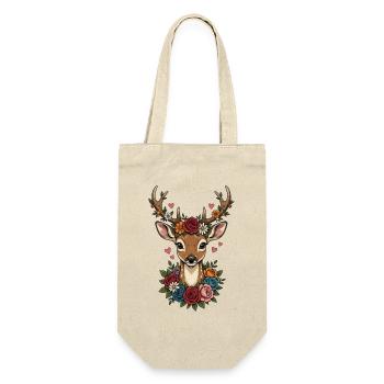Deer Antlers Hearts Folk Festival Traditional Costumes Replacement - Gift Bag for Bottles - nature - Front
