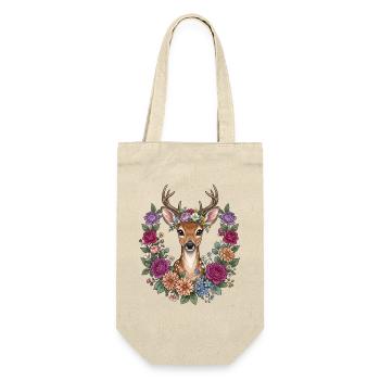 Deer Flowers Folk Festival Traditional Costumes Replacement Gift - Gift Bag for Bottles - nature - Front