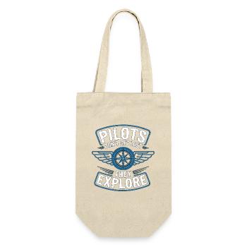 Private Pilot Don't Get Lost They Loves Aviation - Gift Bag for Bottles - nature - Front