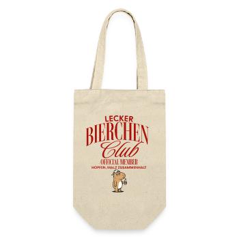 Lecker Bierchen Club - Geschenkbeutel für Flaschen - Natur - Vorne