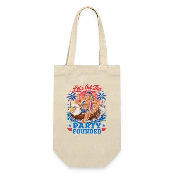 Let's found this party! Ben Franklin, 4th Yr - Gift Bag for Bottles - nature - Front
