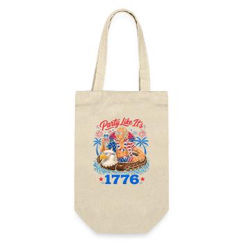 Celebrate like in 1776! Alexander Hamilton, 4th Ju - Gift Bag for Bottles - nature - Front