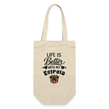 Life is better with mine - Gift Bag for Bottles - nature - Front