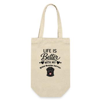 La vie est meilleure avec mon noir - Sac à bouteille - nature - Devant