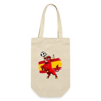 Taureau rouge football Espagne - Sport cartoon - Sac à bouteille - nature - Devant