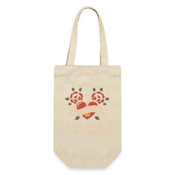 Crazy Girlfriend Forgive Couple Crazy Girlfriend - Gift Bag for Bottles - nature - Front