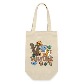 V Is For Vulture Zoo Party Jungle Zoo Birthday - Gift Bag for Bottles - nature - Front