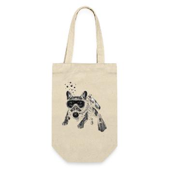 French bulldog as diver underwater - Gift Bag for Bottles - nature - Front