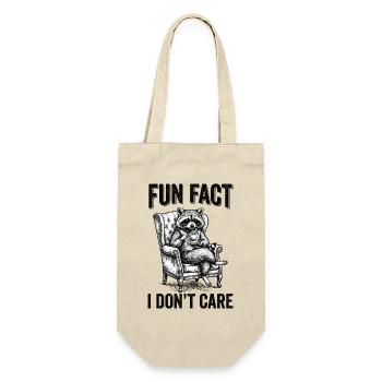 Funny sarcastic fun fact I don't care - Gift Bag for Bottles - nature - Front