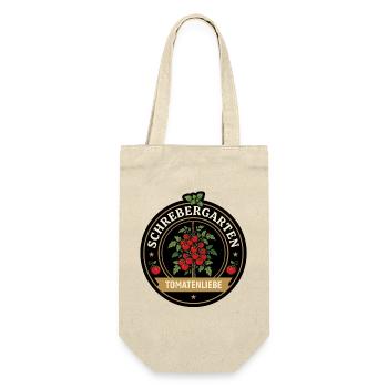 Tomatenliebe Logo aus Schirebergarten - Geschenkbeutel für Flaschen - Natur - Vorne