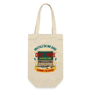 Gamer rétro je ferai toujours comme j'ai envie - Sac à bouteille - nature - Devant