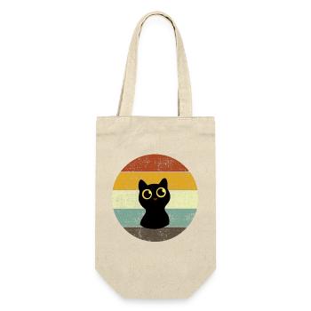 Chat mignon Retro Sunset Style Vintage - Sac à bouteille - nature - Devant
