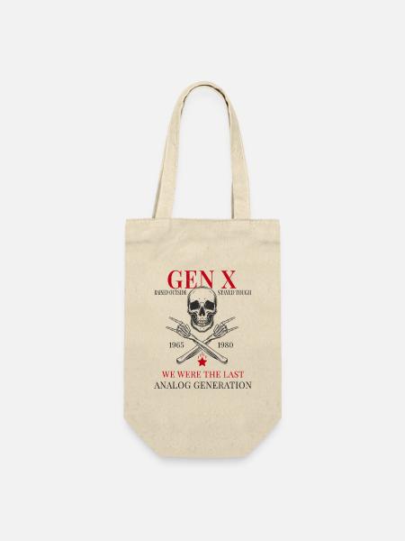 Gen X – Raised Outside Stayed Tough - Gift Bag for Bottles - nature