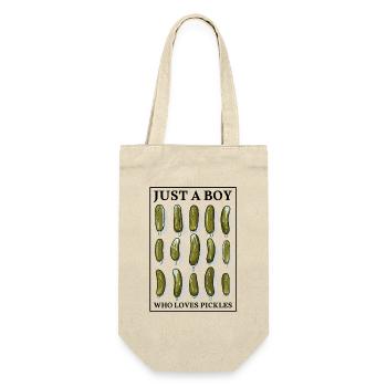 JUSTE UN GARÇON QUI ADORE LES CORNICHONS - avec cadre - Sac à bouteille - nature - Devant