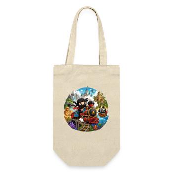 Kleiner Ninja Abenteuerzug durch Dschungelmeer - Geschenkbeutel für Flaschen - Natur - Vorne