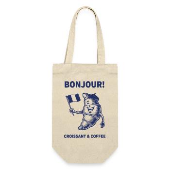 Breakfast Funny Brunch Coffee Food Bacon Lovers - Gift Bag for Bottles - nature - Front