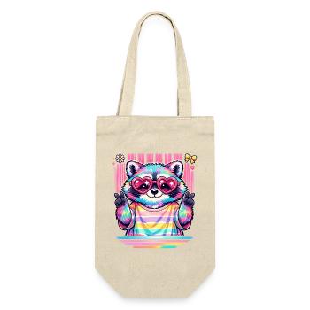 Rainbow Panda with Heart Glasses - Gift Bag for Bottles - nature - Front