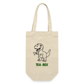 Tea-Rex Tee-Genießer - Geschenkbeutel für Flaschen - Natur - Vorne