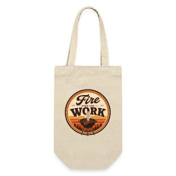 Fire Does The Work BBQ - Gift Bag for Bottles - nature - Front
