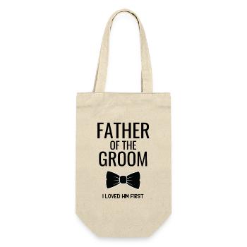 Father Groom Bowtie - Gift Bag for Bottles - nature - Front