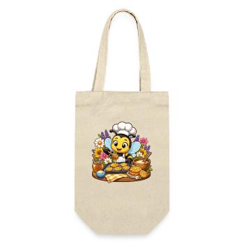Honeybee chef at breakfast - Gift Bag for Bottles - nature - Front