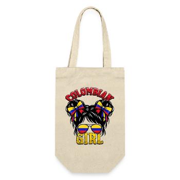 Colombian Girl Colombia Flag Colombia - Gift Bag for Bottles - nature - Front